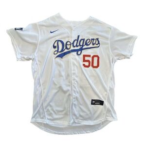Men’s Mookie Betts Nike LA Dodgers 2020 World Series Authentic Jersey SZ 44 GOLD